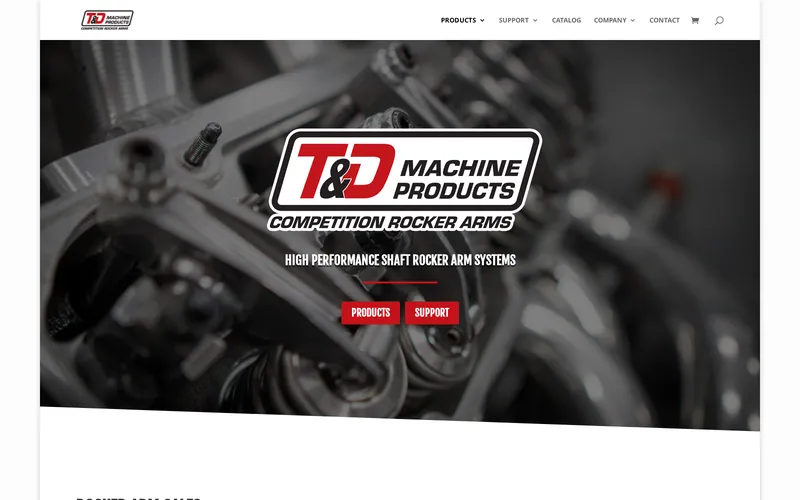 T&D Machine website homepage